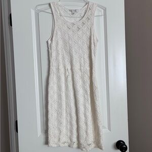 Banana Republic Cream Textured Dress